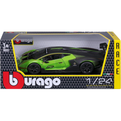 BURAGO RACE - LAMBORGHINI ESSENZA SCV12  SCALA 1/24 - 18-28017- 3 ANNI+