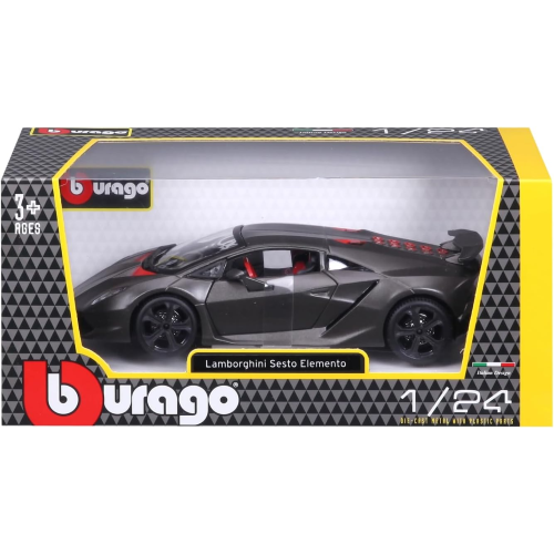 BURAGO LAMBORGHINI SESTO ELEMENTO Colore: grigio metallizzato SCALA 1/24 - 18-21061 - 3 ANNI+