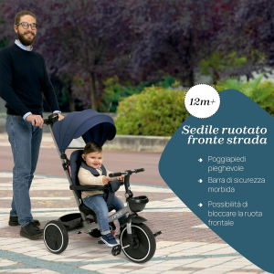 CHICCO 12136-00 TRIKE 4 IN 1, Triciclo evolutivo dai 10 mesi fino ai 5 anni