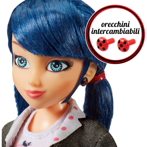 LADYBUG MIRACULOUS, PERSONAGGIO LADYBUG E MARINETTE 26 CM. ACTION FIGURE - 4 ANNI+