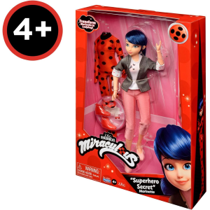LADYBUG MIRACULOUS, PERSONAGGIO LADYBUG E MARINETTE 26 CM. ACTION FIGURE - 4 ANNI+