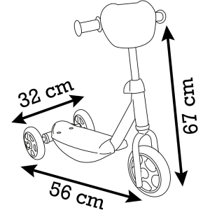 SMOBY 750918 MONOPATTINO SPIDEY 3 RUOTE TWIST, Manubrio regolabile, pedana antiscivolo, struttura in metallo  3 ANNI+