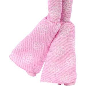 MATTEL JJN72  BARBIE FASHIONISTAS, Deluxe Style, n. 12, bambola dai capelli castani mossi e top in denim rosa - 4 ANNI+