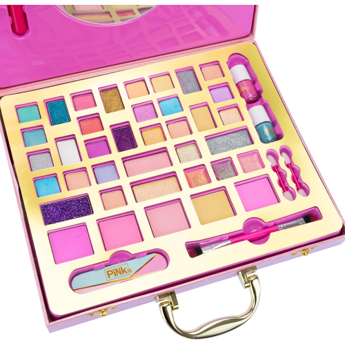 NICE PINK IT SELFIE RING CASE VALIGETTA, Set Trucchi con Specchio e Anello Luminoso per Selfie - 8 ANNI+