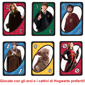 Mattel Games - UNO Harry Potter, l'iconico gioco di carte per tutta la famiglia con i personaggi del mondo di Harry Potter - 7 ANNI+