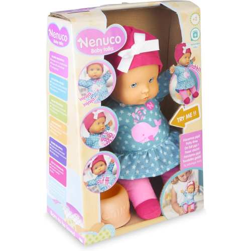 NENUCO Baby Talks Facciamo Pipi Bambola Con Suoni Per Bambine, Bambini, Da 1 Anno, 700016281, Multicolore