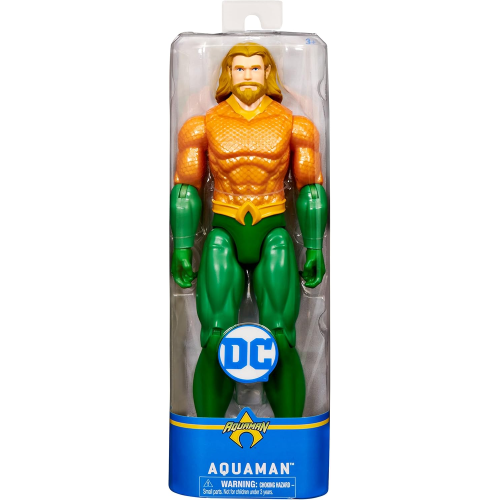 DC COMICS | AQUAMAN 30 CM.| Personaggio in scala 30 cm con decorazioni originali, mantello e 11 punti di articolazione 