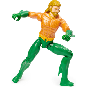 DC COMICS | AQUAMAN 30 CM.| Personaggio in scala 30 cm con decorazioni originali, mantello e 11 punti di articolazione 