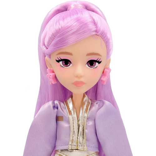 K-POP IDOL DEMON HUNTERS - Bambola Nari Bambole alla moda Stile K-Pop Power Idol, capelli lavanda. 3 accessori per creare outfit 