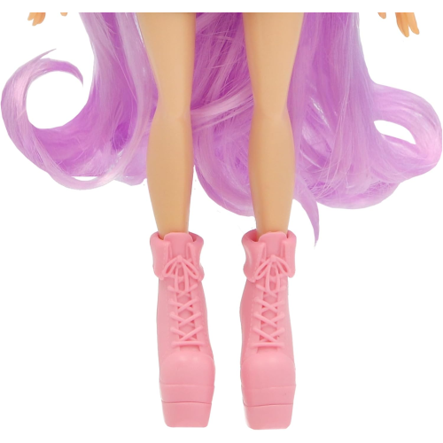 K-POP IDOL DEMON HUNTERS - Bambola Nari Bambole alla moda Stile K-Pop Power Idol, capelli lavanda. 3 accessori per creare outfit 