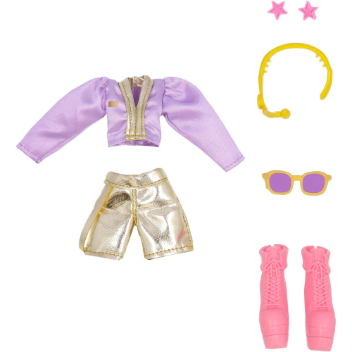 K-POP IDOL DEMON HUNTERS - Bambola Nari Bambole alla moda Stile K-Pop Power Idol, capelli lavanda. 3 accessori per creare outfit 