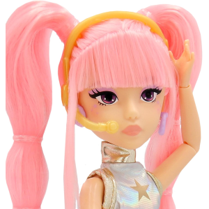 K-POP IDOL DEMON HUNTERS - Yuni Bambole alla moda Stile K-Pop Moonlight, capelli rosa intrecciati.. 3 accessori per creare outfit 