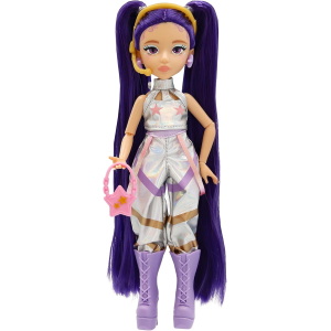 K-POP IDOL DEMON HUNTERS - Bambola Mina Bambole alla moda Stile K-Pop Starlight, capelli viola con codini. 3 accessori per creare outfit 