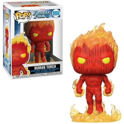 FUNKO POP FANTASTICI 4, The Human Torch Torch - Figura in Vinile da Collezione - Idea Regalo 