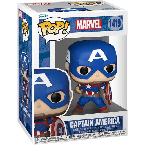 FUNKO POP MARVEL AVENGERS CAPITAIN AMERICA - 1419 -  Figura in Vinile da Collezione - Idea Regalo - Merchandising Ufficiale -
