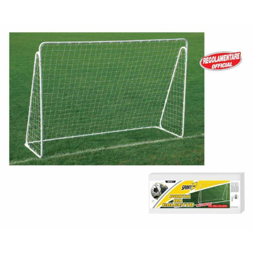 PORTA CALCETTO REGOLAMENTARE, in acciaio Bianco 300x120x205 cm - 702800041