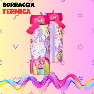 BORRACCIA SEVEN SJ GIRL BUNNY LOVE - 500ML TERMICA IN ACCIAIO INOX 304 