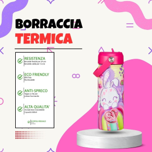 BORRACCIA SEVEN SJ GIRL BUNNY LOVE - 500ML TERMICA IN ACCIAIO INOX 304 