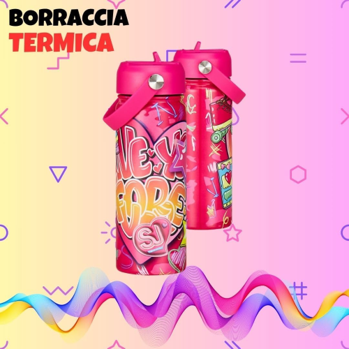 BORRACCIA SEVEN SJ GIRL LOVE YOU FOREVER - 500ML TERMICA IN ACCIAIO INOX 304 