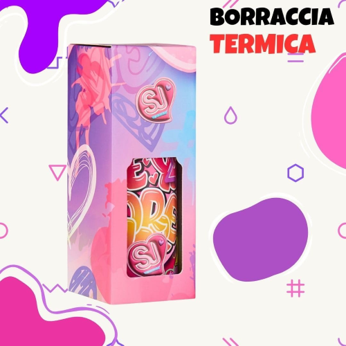 BORRACCIA SEVEN SJ GIRL LOVE YOU FOREVER - 500ML TERMICA IN ACCIAIO INOX 304 
