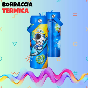BORRACCIA SEVEN SJ BOYS SPACE ASTRONAUT - 500ML TERMICA IN ACCIAIO INOX 304 
