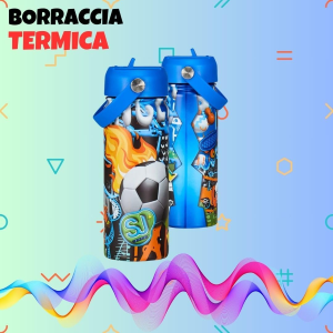 BORRACCIA SEVEN SJ BOYS FIRE SOCCER BALL - 500ML TERMICA IN ACCIAIO INOX 304 