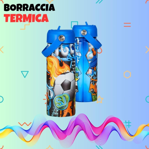 BORRACCIA SEVEN SJ BOYS FIRE SOCCER BALL - 500ML TERMICA IN ACCIAIO INOX 304 