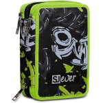 SEVEN 30C202330 ASTUCCIO SEVEN TRIPLO ZIP,STYLE JAM GANG  Portapenne Triplo Scomparto Completo Di Penne, Matite, Colori