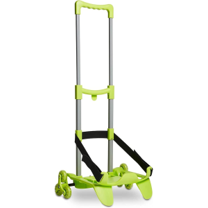 CARRELLO SEVEN PORTAZAINI VERDE BE BOX 3WD, Blocca Zaino, Pieghevole, Per bambini e bambine, Scuola e tempo libero