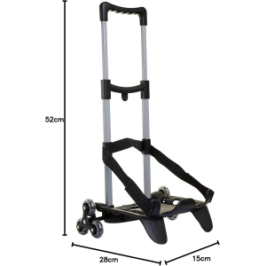 CARRELLO SEVEN PORTAZAINI NERO BE BOX 3WD, Blocca Zaino, Pieghevole, Per bambini e bambine, Scuola e tempo libero