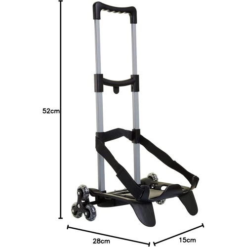 CARRELLO SEVEN PORTAZAINI NERO BE BOX 3WD, Blocca Zaino, Pieghevole, Per bambini e bambine, Scuola e tempo libero