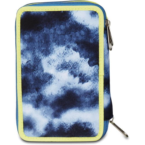 SEVEN 300102537 ASTUCCIO SEVEN GRIGIO TRIPLO ZIP, Portapenne Triplo Scomparto Completo Di Penne, Matite, Colori, Accessori