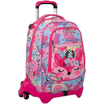 SEVEN 20C202472 ZAINO SEVEN TROLLEY SJ GANG PINK HUGS, Zaino Scuola con Trolley Jack-3wd+