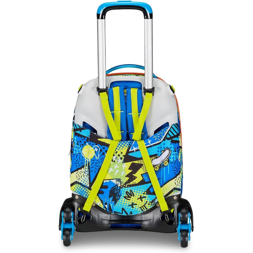 SEVEN 20C202469 ZAINO SEVEN TROLLEY SJ GANG JACK, Zaino Scuola con Trolley Jack-3wd+