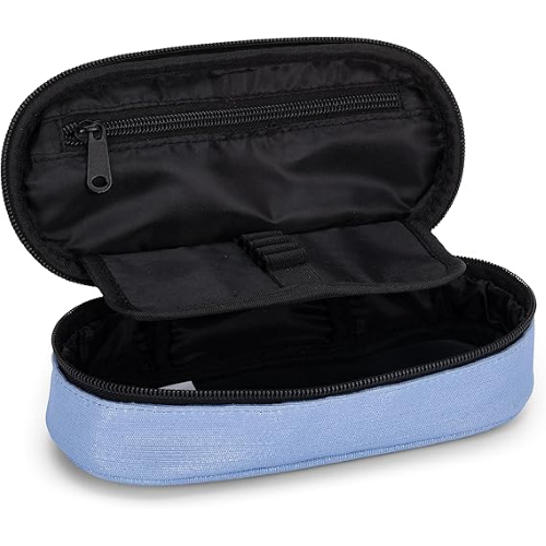 BUSTINA COMIX Lurex -74119LA - Astuccio Ovale Organizzato, CHIUSURA a Zip, Interno con Passanti Elastici ai Lati, 22x5Hx7 cm