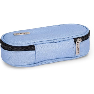 BUSTINA COMIX Lurex -74119LA - Astuccio Ovale Organizzato, CHIUSURA a Zip, Interno con Passanti Elastici ai Lati, 22x5Hx7 cm