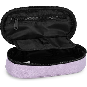 BUSTINA COMIX Lurex - 74119LL - Astuccio Ovale Organizzato, CHIUSURA a Zip, Interno con Passanti Elastici ai Lati, 22x5Hx7 cm