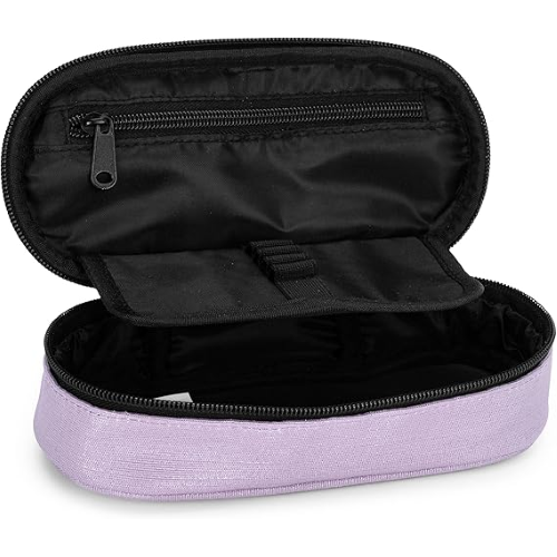 BUSTINA COMIX Lurex - 74119LL - Astuccio Ovale Organizzato, CHIUSURA a Zip, Interno con Passanti Elastici ai Lati, 22x5Hx7 cm