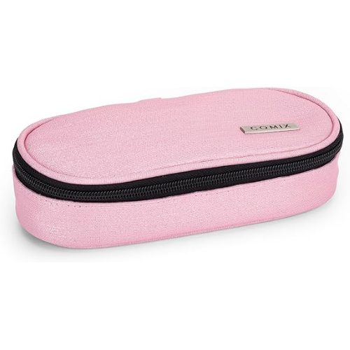 BUSTINA COMIX Lurex - 74119LR - Astuccio Ovale Organizzato, CHIUSURA a Zip, Interno con Passanti Elastici ai Lati, 22x5Hx7 cm