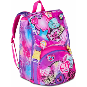 SEVEN 20C202508 ZAINO SEVEN SJ GANG TINYPACH GIRL, ROSA, con Patch Riposizionabili, Tasca per Borraccia, 24 LITRI