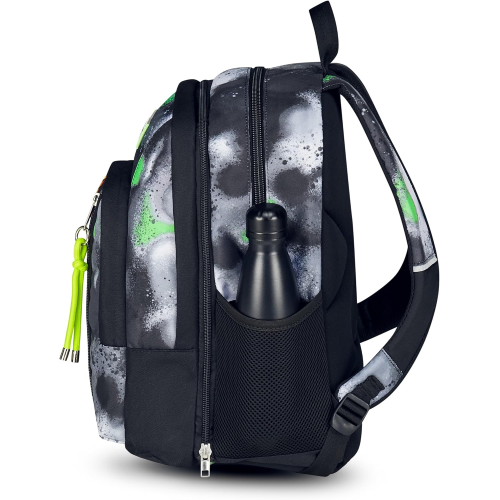 SEVEN 200102523 ZAINO SEVEN Dual Detach, Nero Verde, Doppio Scomparto da 32 L, Con Tasca PC, Borraccia, Organizer