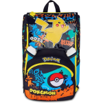 SEVEN 20G502501 ZAINO POKEMON, Doppio Scomparto Estensibile, Nero, Maxi Capienza, Schienale Preformato, Bambino, Scuola