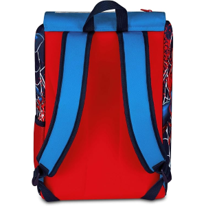 SEVEN 202902501 ZAINO SPIDERMAN, Doppio Scomparto Estensibile, Blu, Maxi Capienza, Schienale Preformato, Bambino, Scuola