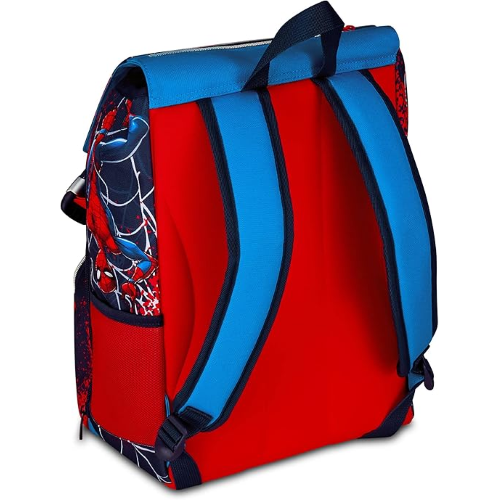 SEVEN 202902501 ZAINO SPIDERMAN, Doppio Scomparto Estensibile, Blu, Maxi Capienza, Schienale Preformato, Bambino, Scuola