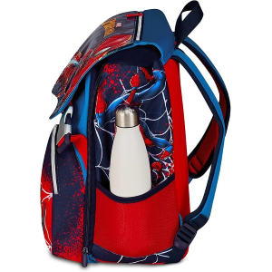 SEVEN 202902501 ZAINO SPIDERMAN, Doppio Scomparto Estensibile, Blu, Maxi Capienza, Schienale Preformato, Bambino, Scuola