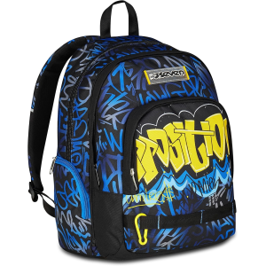 SEVEN 200102535 ZAINO SEVEN DUAL DETACH BOY, Blu Giallo, Doppio Scomparto da 32 L, Con Tasca X PC- Borraccia-Organizer 