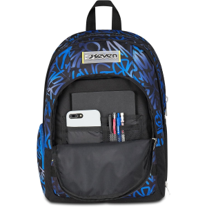 SEVEN 200102535 ZAINO SEVEN DUAL DETACH BOY, Blu Giallo, Doppio Scomparto da 32 L, Con Tasca X PC- Borraccia-Organizer 