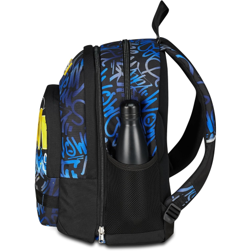 SEVEN 200102535 ZAINO SEVEN DUAL DETACH BOY, Blu Giallo, Doppio Scomparto da 32 L, Con Tasca X PC- Borraccia-Organizer 