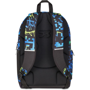 SEVEN 200102553 ZAINO SEVEN SCRIBBLED FLAME BOY, Doppio Scomparto Da 31 LITRI, Con Tasca X PC- Borraccia - Organizer