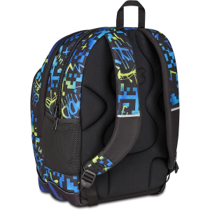 SEVEN 200102553 ZAINO SEVEN SCRIBBLED FLAME BOY, Doppio Scomparto Da 31 LITRI, Con Tasca X PC- Borraccia - Organizer